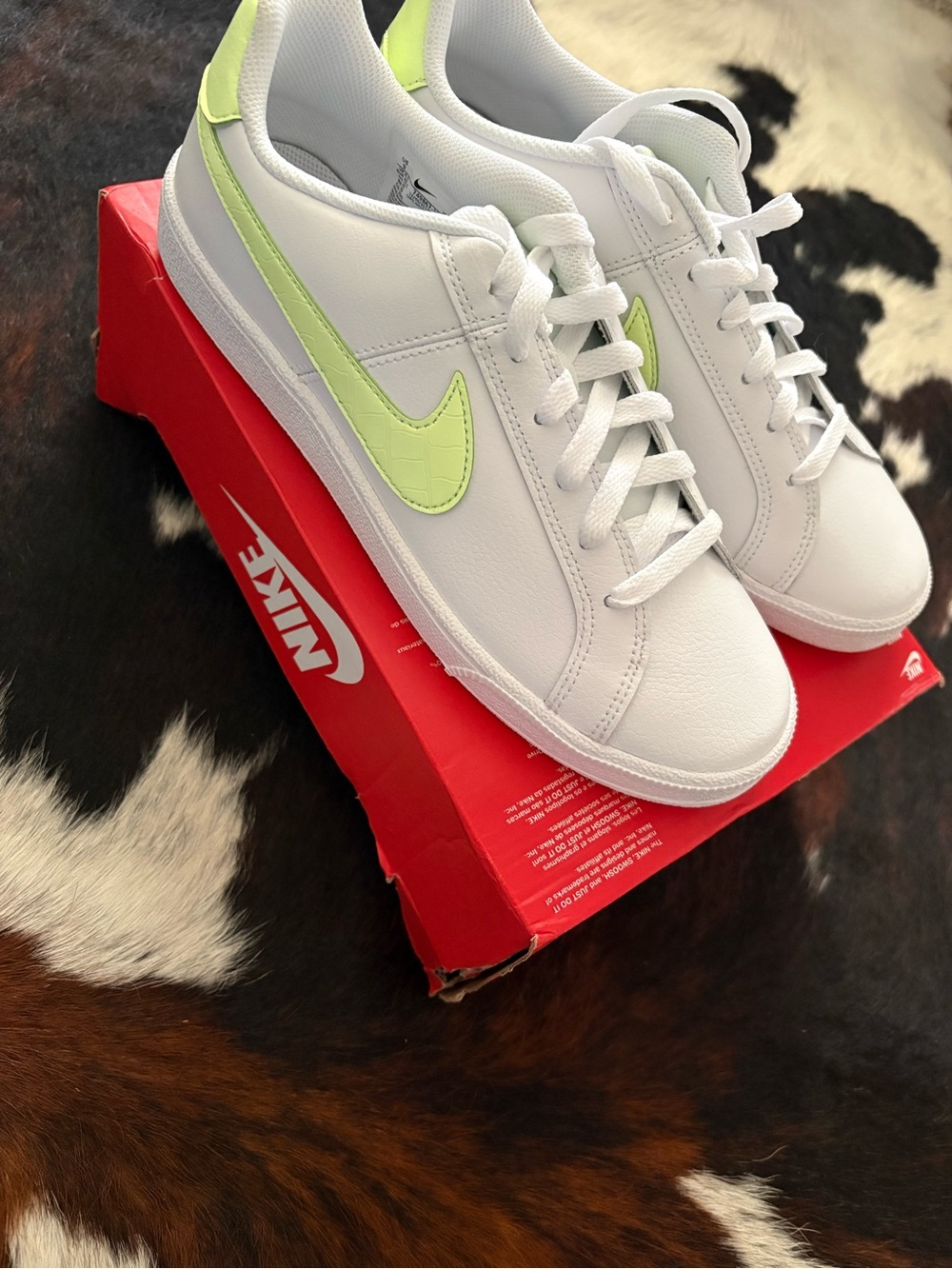 NWT Nike Court Royale Women’s Size 9 White Barley Volt Sneakers